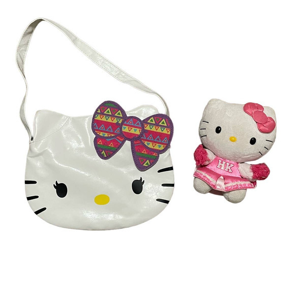 Hello Kitty Purse‎ and Ty Cheerleader Plush - Lot of 2 - Picture 1 of 11
